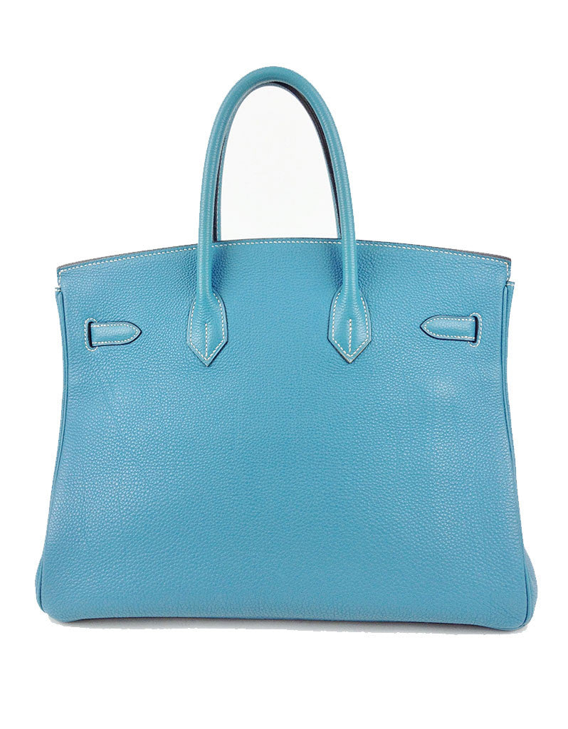 Hermès Blue Jean 35CM Birkin Togo Leather Bag | EMILY